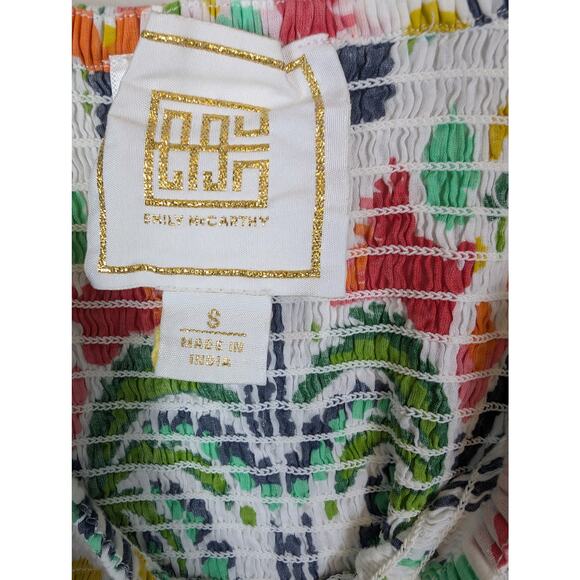 Emily McCarthy Havana Puff Sleeve Top Jungle Ikat S - Picture 7 of 8